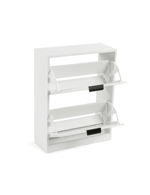 WEISSES SCHUHREGAL MIT 2 SCHUBLADEN DUA-MODELL