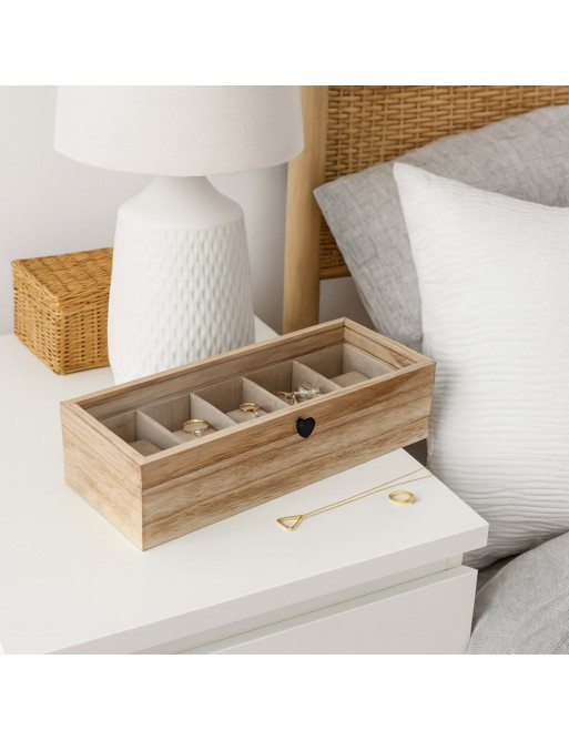 CAJA DE MADERA PARA 5 RELOJES MODELO BRENO