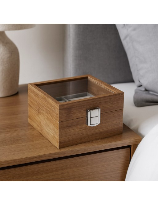 WOODEN BOX FOR 2 WATCHES MODEL CIRO