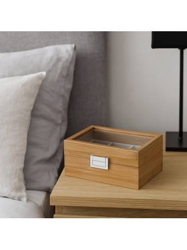 CAJA DE MADERA PARA 3 RELOJES MODELO CIRO