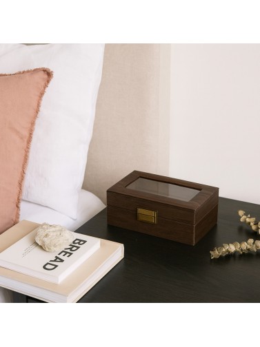 HOLZKISTE FÜR 3 BRAN MODELLUHREN