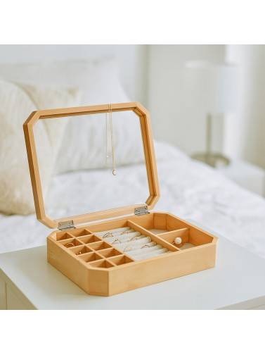 BOÎTE À BIJOUX EN BOIS ET CRISTAL MODÈLE ORLEN