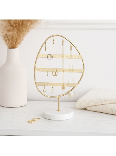 JOYERO DE METAL CON BASE DORADO MODELO ARKO