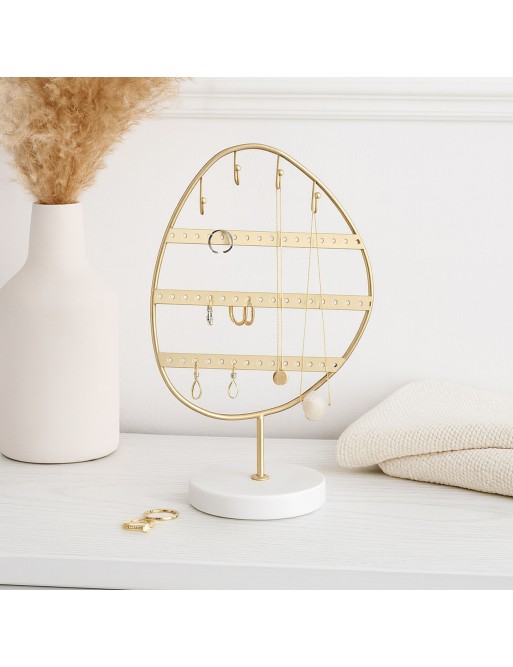 JOYERO DE METAL CON BASE DORADO MODELO ARKO