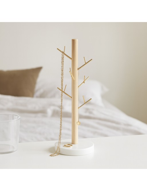 BOÎTE À BIJOUX EN MÉTAL DORÉ ET BOIS MODÈLE SELVIA