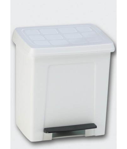 Garbage container with pedal 8 Liters (white)