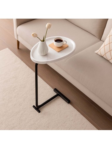 TABLE D’APPOINT EFFET MARBRE BLANC MODÈLE ANELÍ