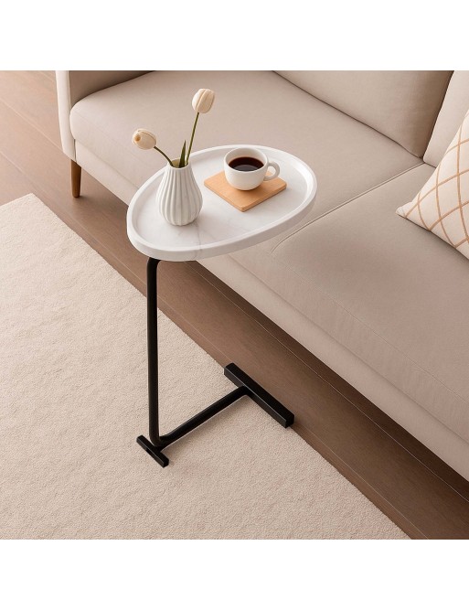 SIDE TABLE WITH WHITE MARBLE EFFECT MODEL ANELÍ