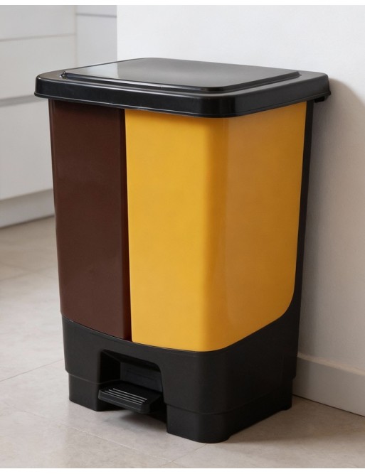 Mülleimer mit Pedal (40L) – 2 Herausnehmbare 20L Behälter