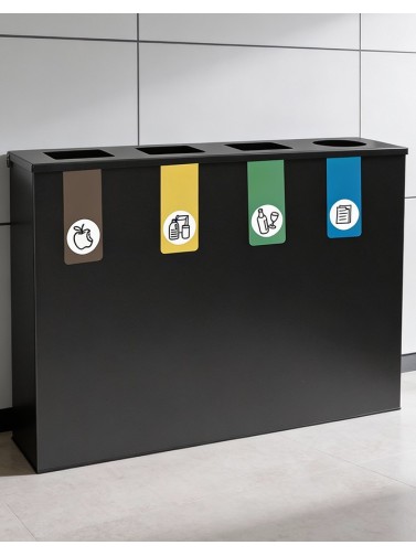 Papelera de reciclaje para 4 residuos