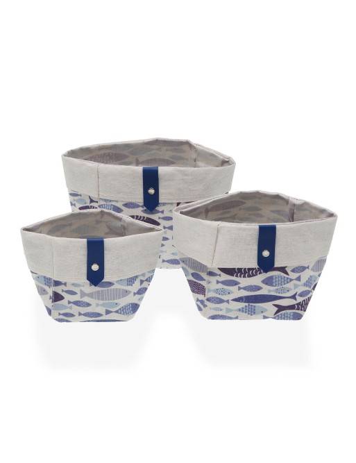 SET AUS 3 QUADRATISCHEN KÖRBEN MODELL OCEAN 2 SET AUS 3 QUADRATISCHEN KÖRBEN MODELL OCEAN 2