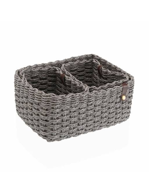 SET OF 3 BASKETS MODEL OLIVER GRAY SET OF 3 BASKETS MODEL OLIVER GRAY