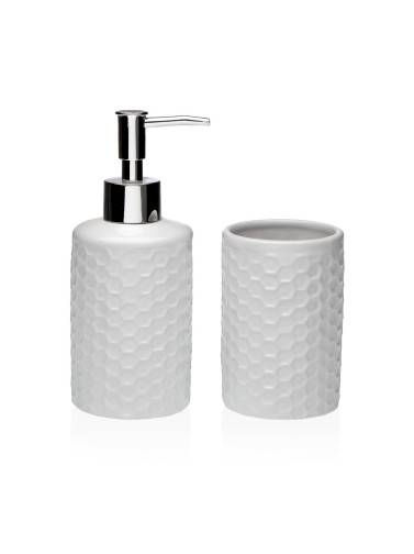 ENSEMBLE DE SALLE DE BAIN AVEC DISTRIBUTEUR DE DISTRIBUTEUR I POUR UN PORTE-PINCEAU, GOBELET MODÈLE BRENT WHITE