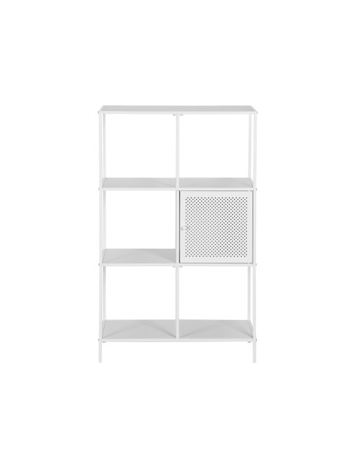 SHELF WITH 4 SHELVES AND DRAWER MODEL NYRA WHITE