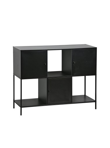 COMODA CON 3 PUERTAS MODELO NYRA NEGRO