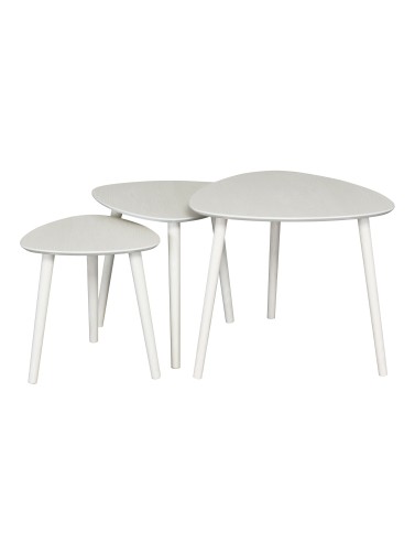 SET OF 3 AMEL MODEL WHITE SIDE TABLES
