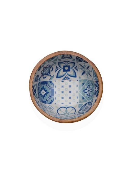 TALAZIA MODEL WOODEN BOWL WITH GLAZED FINISH 13 CM