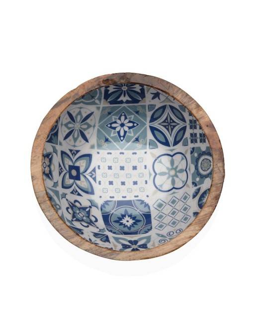 TALAZIA MODEL WOODEN SALAD BOWL WITH GLAZED FINISH 30 CM