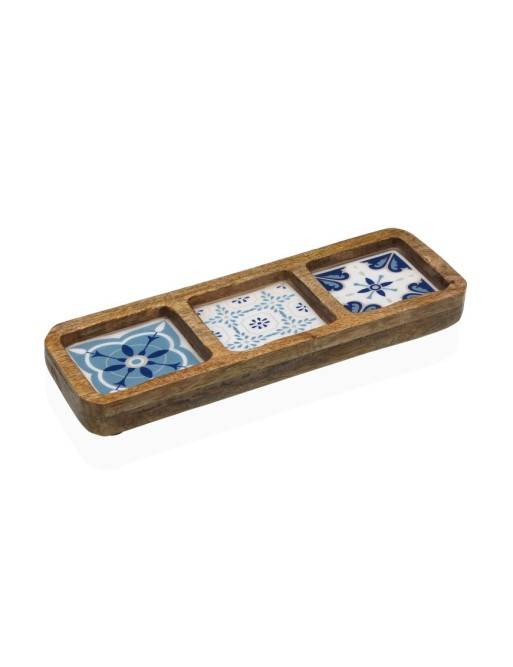 AZURITE THREE-COMPARTMENT PLATTER