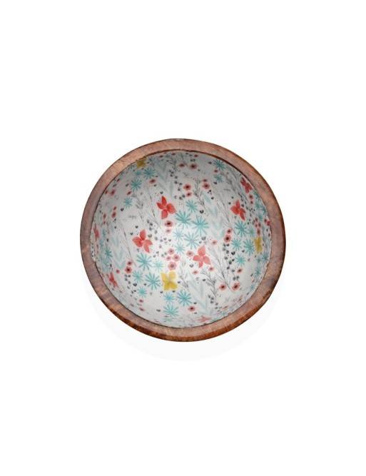 WOODEN BOWL WITH GLAZED FINISH MODEL CAMILA 13 CM