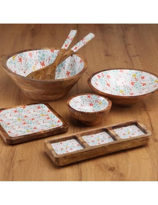 HOLZSCHALE MIT GLASIERTEM FINISH MODELL CAMILA 13 CM HOLZSCHALE MIT GLASIERTEM FINISH MODELL CAMILA 13 CM