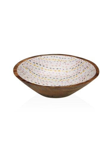 BOL DE MADERA CON ACABADO ESMALTADO MODELO VITRA 24 CM