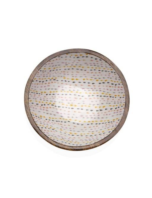 BOL DE MADERA CON ACABADO ESMALTADO MODELO VITRA 24 CM