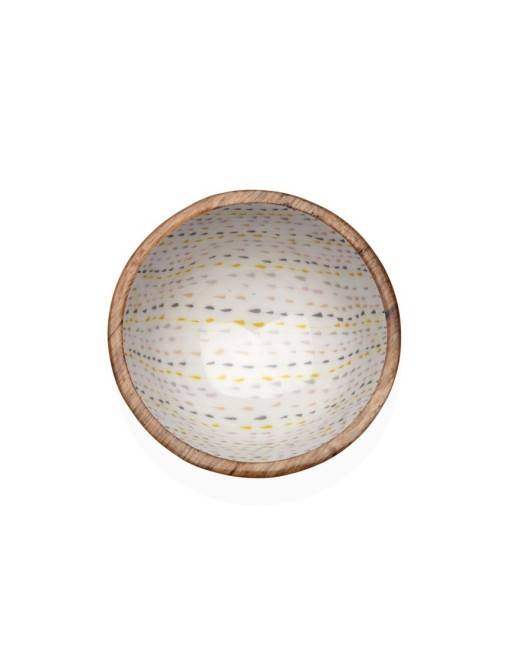 WOODEN BOWL WITH GLAZED FINISH MODEL VITRA 13 CM