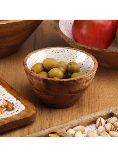 WOODEN BOWL WITH GLAZED FINISH MODEL VITRA 13 CM