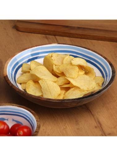 HOLZSCHALE MIT GLASIERTEM FINISH MODELL MAREA