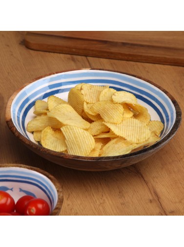 WOODEN BOWL WITH GLAZED FINISH MODEL MAREA