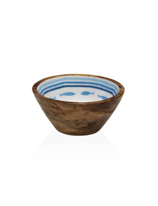 BOL DE MADERA CON ACABADO ESMALTADO MODELO MAREA 13 CM