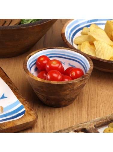 WOODEN BOWL WITH GLAZED FINISH MODEL MAREA 13 CM