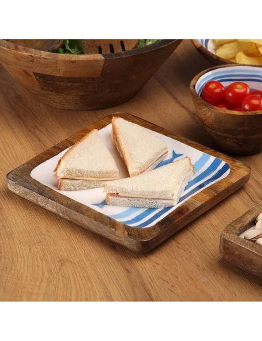 FUENTE CUADRADA DE MADERA CON ACABADO ESMALTADO MODELO MAREA