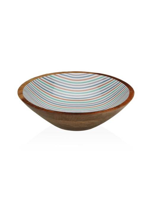 LARGE WOODEN BOWL WITH GLAZED FINISH MODEL HORIZON 24 CM LARGE WOODEN BOWL WITH GLAZED FINISH MODEL HORIZON 24 CM