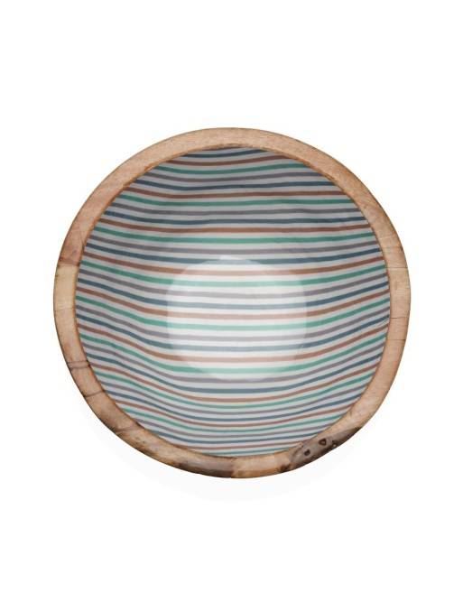 BOL DE MADERA CON ACABADO ESMALTADO MODELO HORIZON 30 CM
