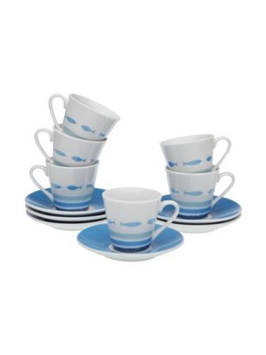 SET CON 6 TAZAS DE CAFE MODELO MAREA