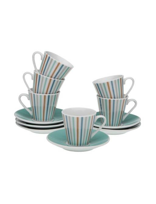 STRIPES COFFEE CUP SET OF 6 STRIPES COFFEE CUP SET OF 6