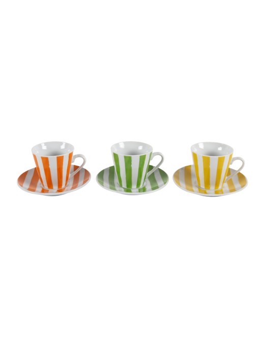 SET VON 6 TROPIC-KAFFEETASSEN MIT UNTERTASSENMODELL