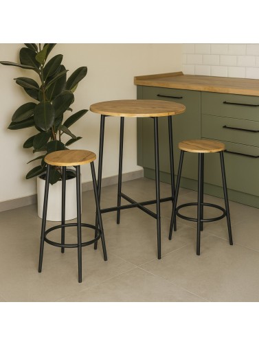 TABLE DE CUISINE AVEC 2 CHAISES MODÈLE THEO