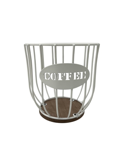 PANIER MÉTALLIQUE BLANC POUR LE CAFÉ PANIER MÉTALLIQUE BLANC POUR LE CAFÉ
