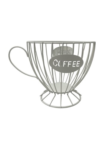 MODÈLE DE PANIER MÉTALLIQUE TASSE DE CAFÉ BLANC