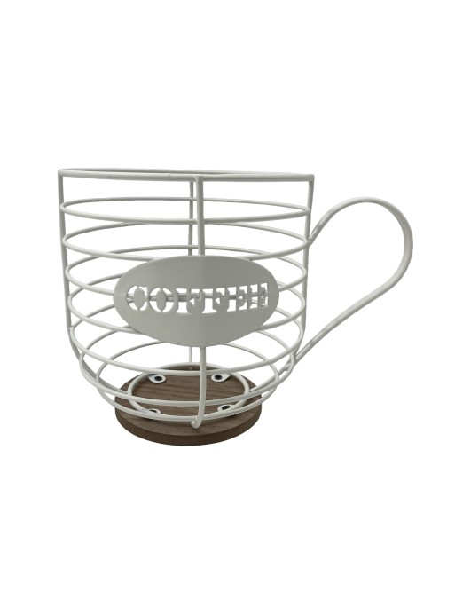 WHITE MUG MODEL METAL BASKET