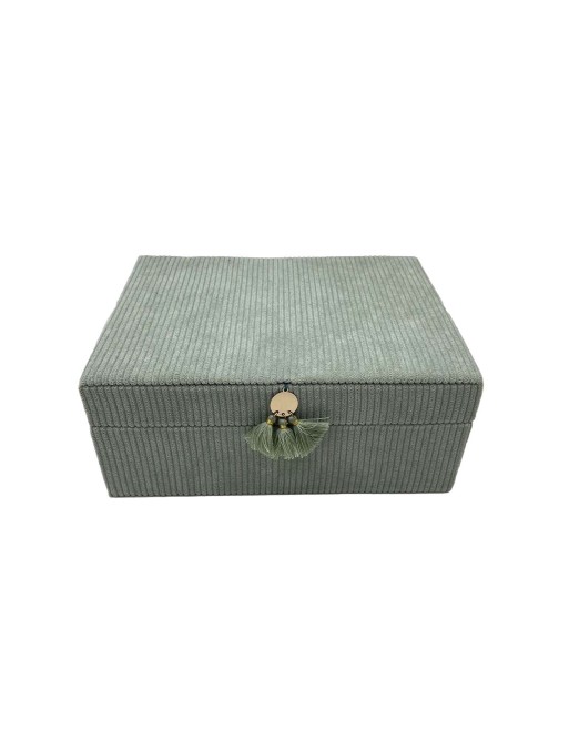 GRAVIO MINT GREEN CORDUROY JEWELRY BOX