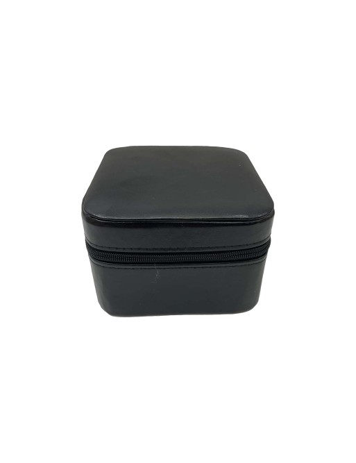BLACK FAUX LEATHER WATCH CASE
