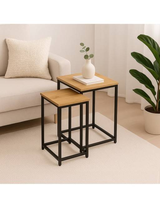 SET TABLES BASSES TIGRIS NOIR SET TABLES BASSES TIGRIS NOIR
