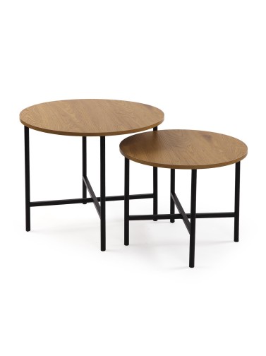 SET OF AIRA BLACK COFFEE TABLES