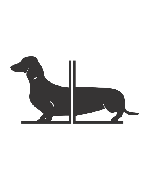 METAL BOOKEND MODEL DACHSHUND