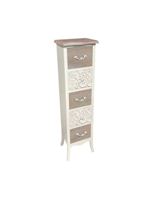 COMMODE EN BOIS BLANC AVEC 5 TIROIRS MODÈLE DEHESA COMMODE EN BOIS BLANC AVEC 5 TIROIRS MODÈLE DEHESA