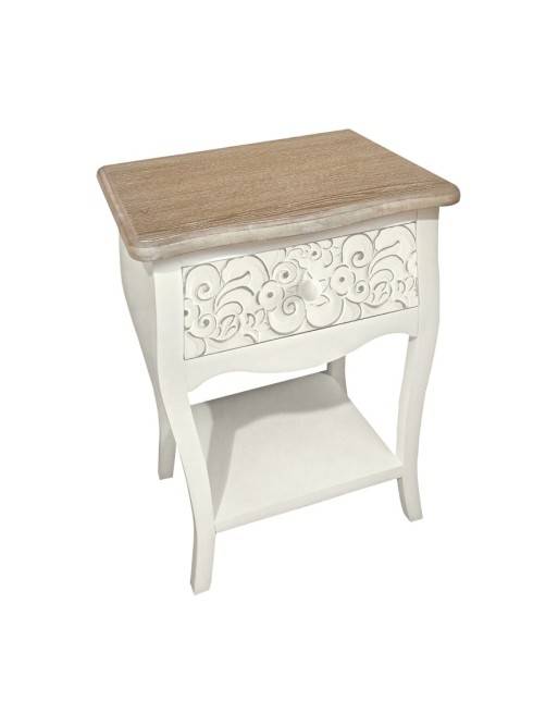 MODÈLE DE TABLE DE CHEVET EN BOIS BLANC DEHESA MODÈLE DE TABLE DE CHEVET EN BOIS BLANC DEHESA